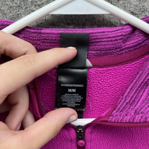 The North Face Sweater Womens Medium Pink Fleece Quarter Zip Pullover Outdoor - Picture 3 of 13
